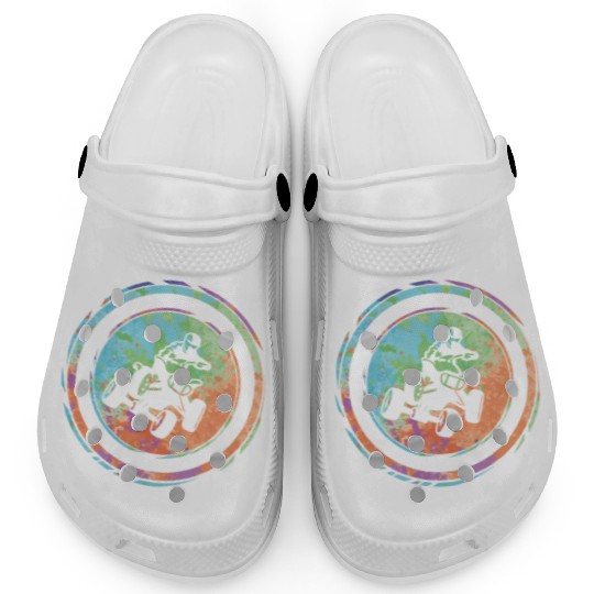 Quad Biker Retro Offroad 4 wheeler ATV Clogs