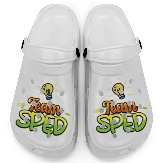 Team Sped Awareness Special Education Teacher Clogs