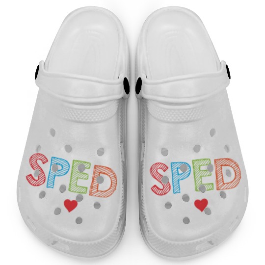Team Sped Teacher Special Education Awareness Clogs