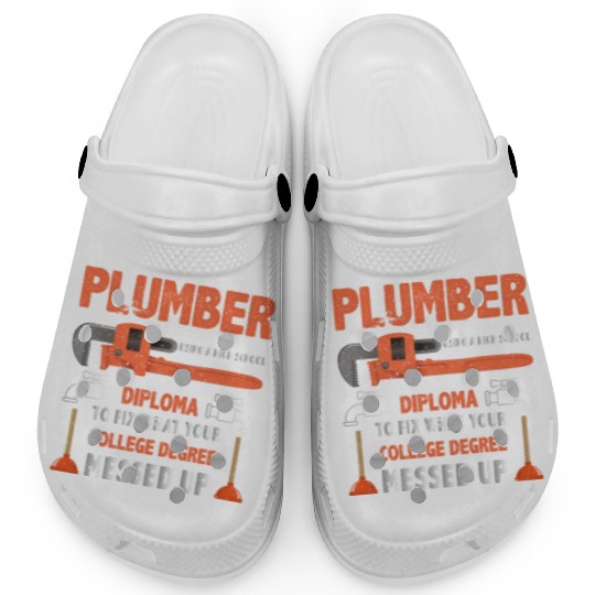 Plumber Using High School Diploma Clogs