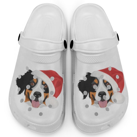 Bernese Mountain Dog Merry Christmas Clogs
