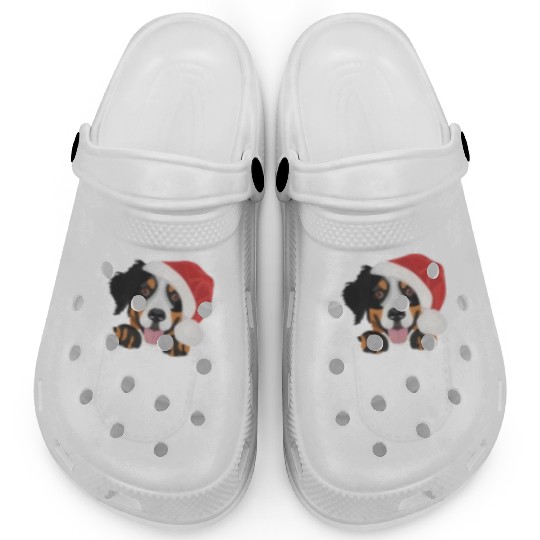 Bernese Mountain Dog Merry Christmas Clogs