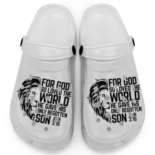 Lion's Embrace - God's Love: John 3:16 Clogs