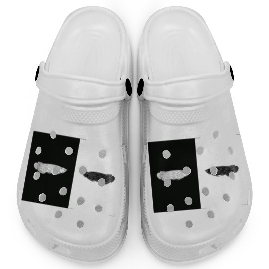 Asian arowana fish illustration for kids Clogs