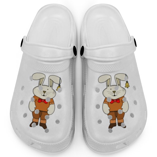 Bunny with a bell in his ear Clogs