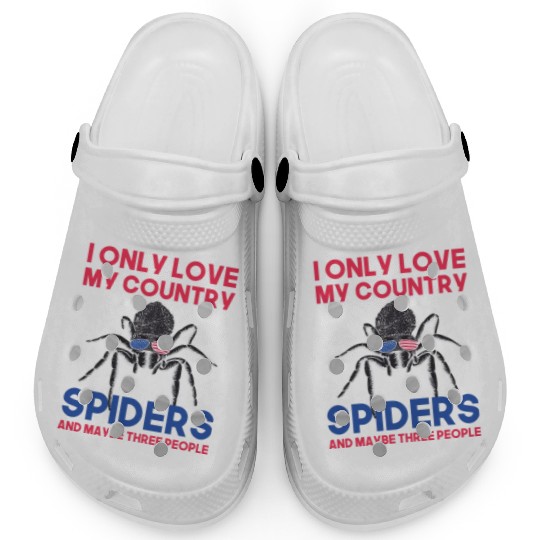 I love america and spiders and maybe three people Clogs