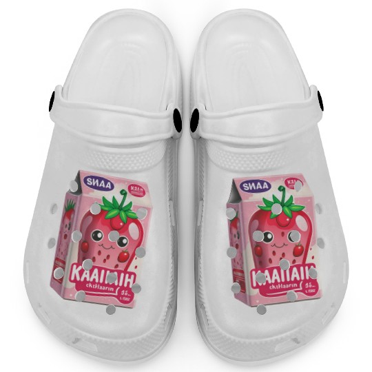 Strawberry Milk Kawaii Clogs