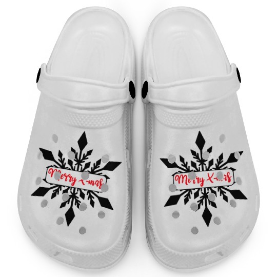 Snowflake Merry X-mas Clogs