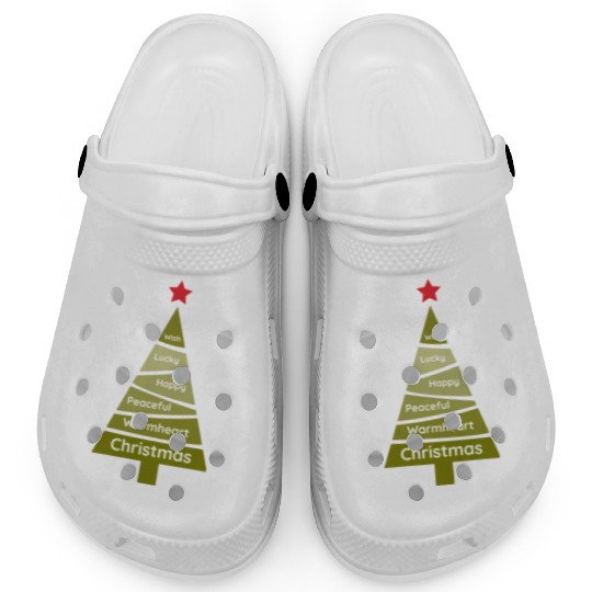 Minimalist Lime Green Christmas Pine Clogs
