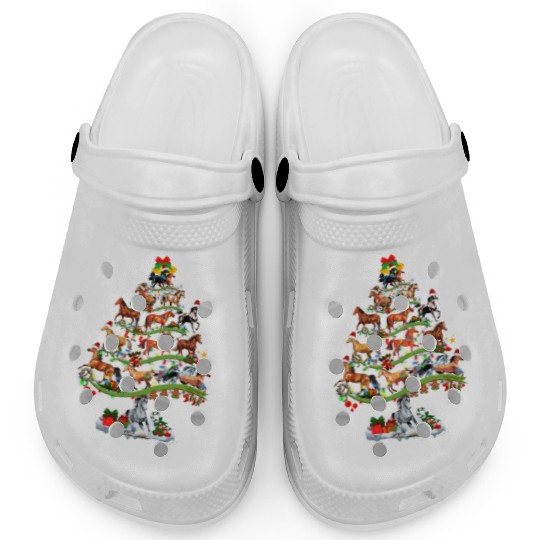 Horse Tree Christmas Candy Cane Gift Ornament Clogs