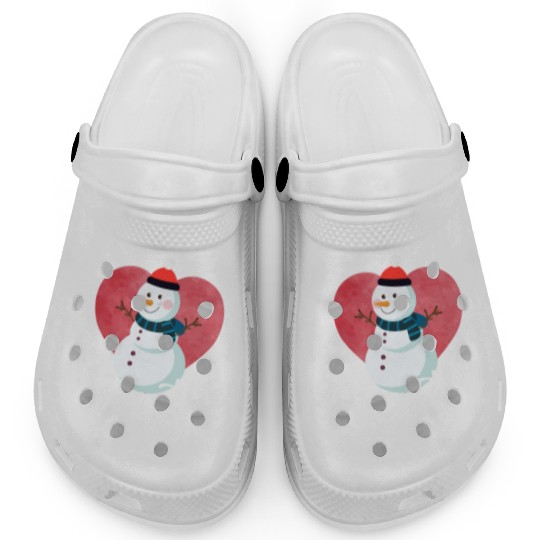 I Love Winter, Snow, Cold And Snowman Clogs