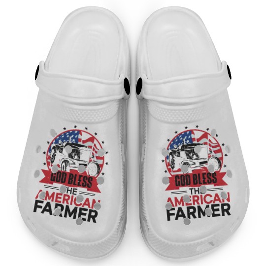 Farming Farmer Us American Flag Clogs