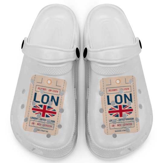 LONDON (LON) Airline Luggage tag United Kingdom Clogs