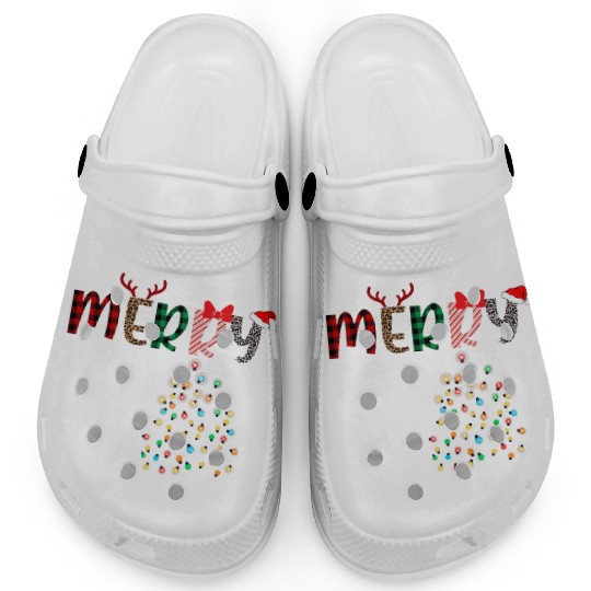 MERRY CHRISTMAS ,Christmas light Clogs
