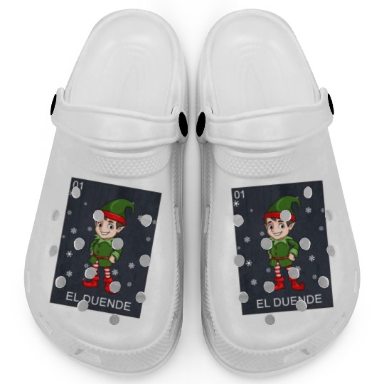 El Duende The Elf Card Mexican Lottery Christmas Clogs
