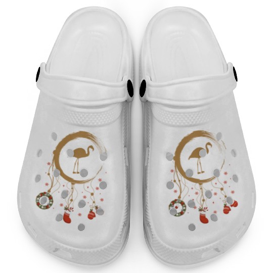 Winter dreamcatcher Christmas Flamingo Clogs