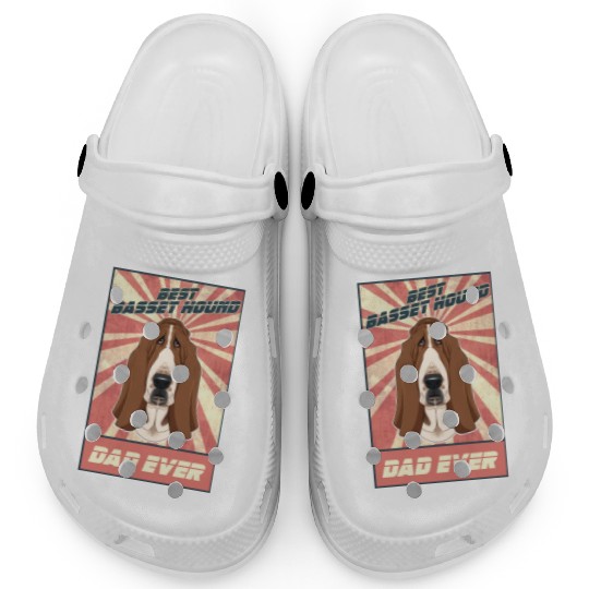 Best Basset Hound Dad Ever I Basset Lover Clogs