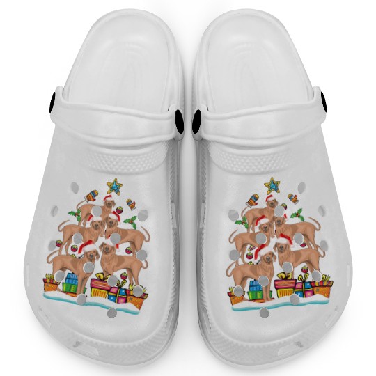 Corgi Christmas Tree Santa Hat Dog Lover Xmas Clogs