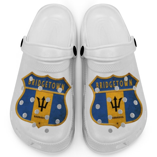 Bridgetown Barbados coat of arms flag design Clogs