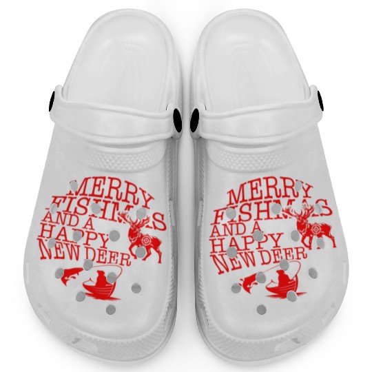 Christmas Clogs, Merry Fishmas And Happy New Deer