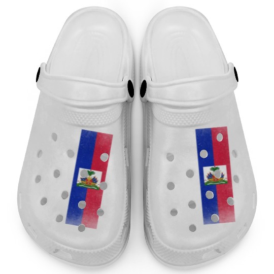 Haiti Design for proud Haitian Americans Clogs