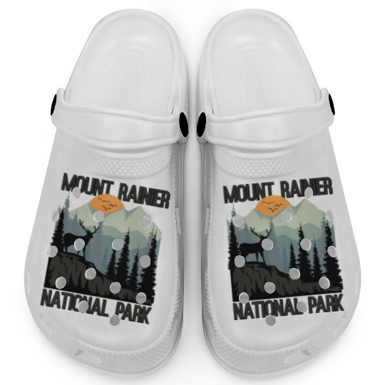 Mount Rainier National Park Mountains Deer Clogs