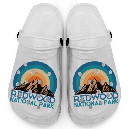 Cool Vintage Retro Redwood National Park Mountain Clogs