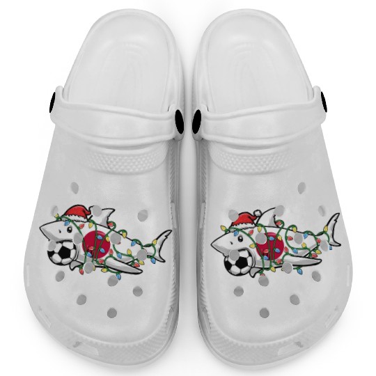 Christmas Clogs, Santa Shark Soccer Jersey