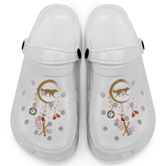 dog dreamcatcher Christmas Golden Retriever Clogs