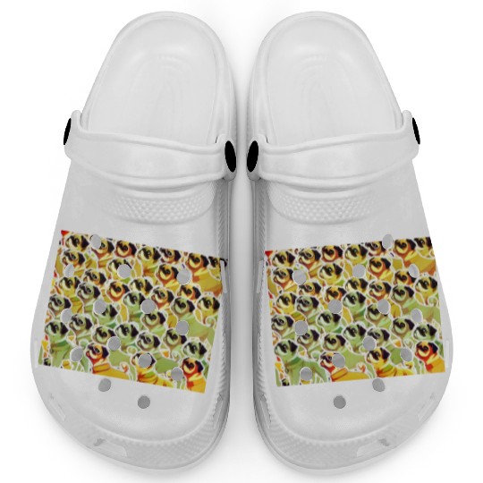 Pug, anime, comic or retro style. I love my dog! Clogs
