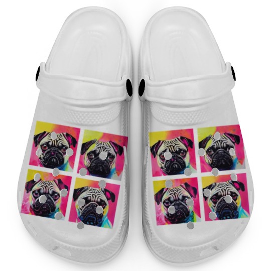 Pug, anime, comic or retro style. I love my dog! Clogs
