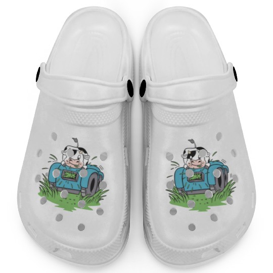 We Ride At Dawn Dad Lawn Mower Make Laugh Day Yard Clogs