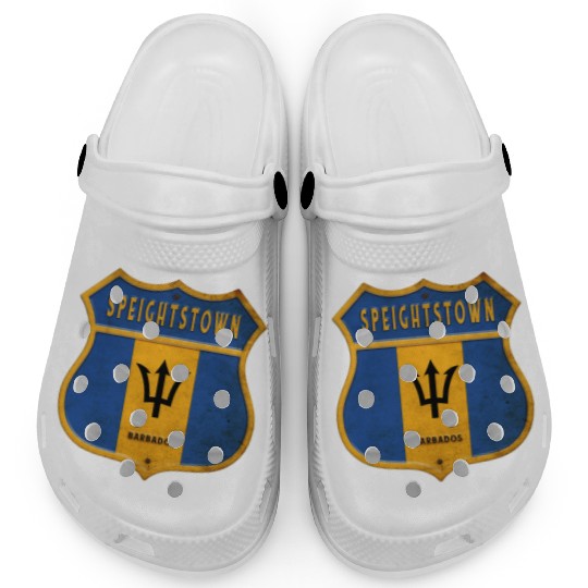 Speightstown Barbados coat of arms flag design Clogs
