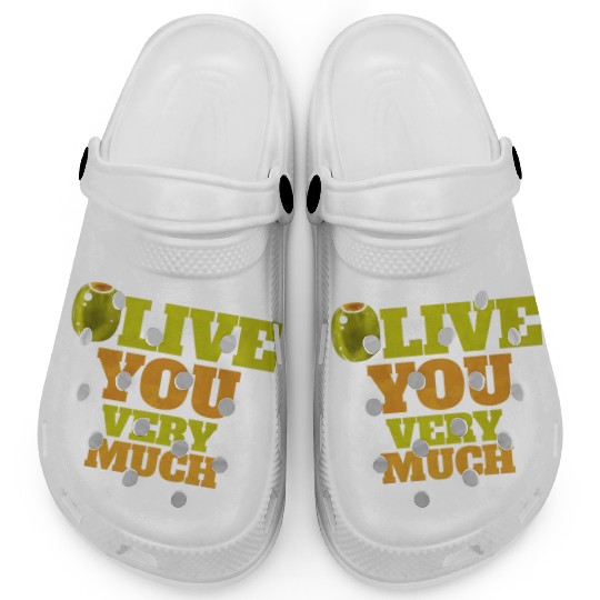 Olive I love You Very Much - Love Veggies Clogs