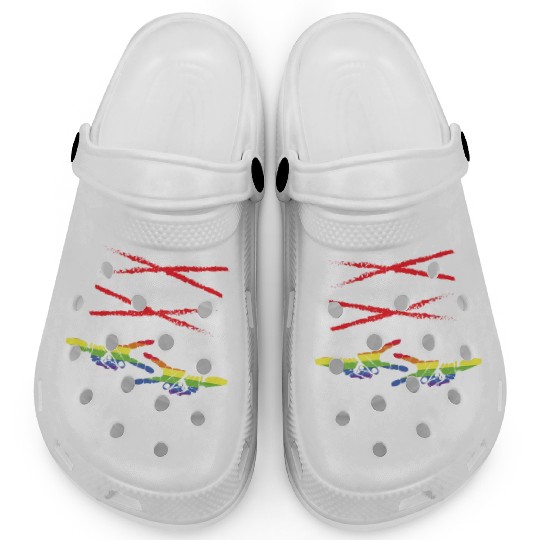 Womens Rock Paper Scissors Funny Lgbt Pride Clogs