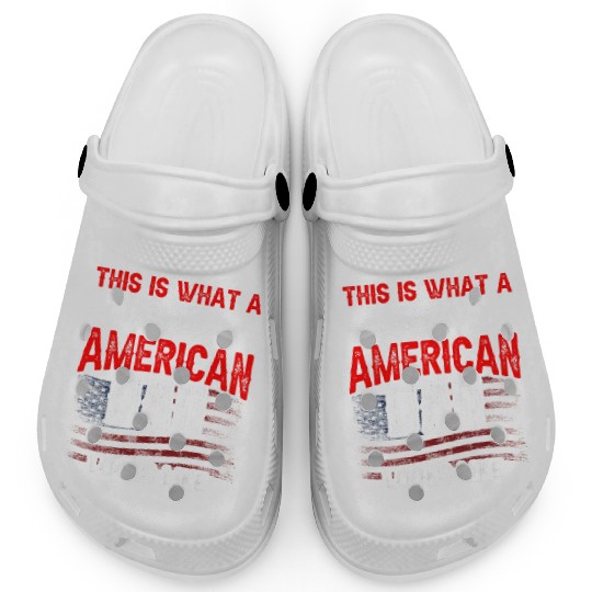 This Is What A Patriotic American Dad Looks Like Clogs