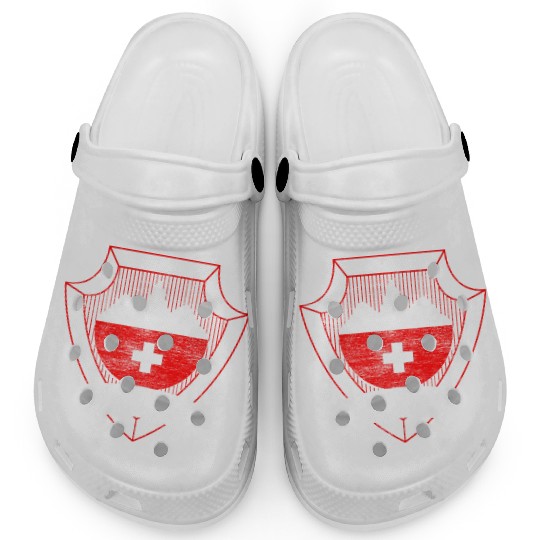 Switzerland Neutrality Flag Clogs