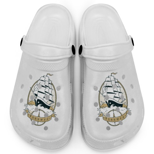 Old school ship waves sea sailing Old school ship Clogs