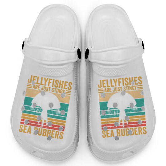 Funny Jellyfish Are Just Stingy Sea Rubbers Retro Clogs