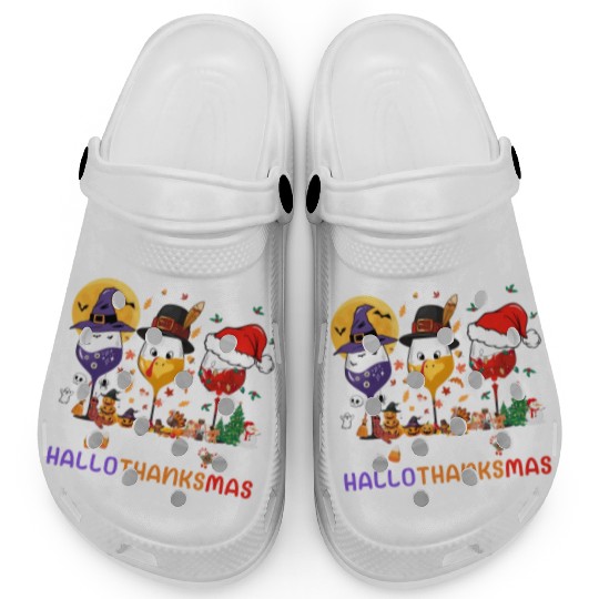 Hallothanksmas Halloween Thanksgiving Christmas Clogs
