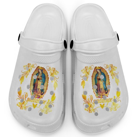 Our Lady Guadalupe Virgin Mary Catholic Decor Clogs