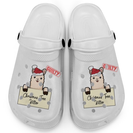 Llama christmas funny prison Clogs