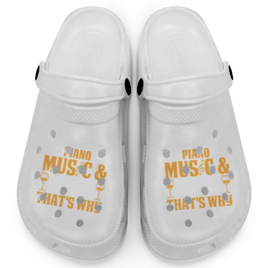Piano Keyboard - Piano Music & Wine That's Why I'm Clogs