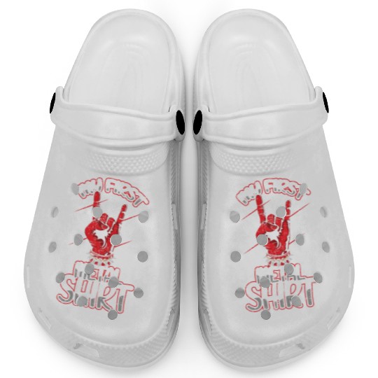 Metal Kid Rocker Sign Rock Hand First Metal Clogs