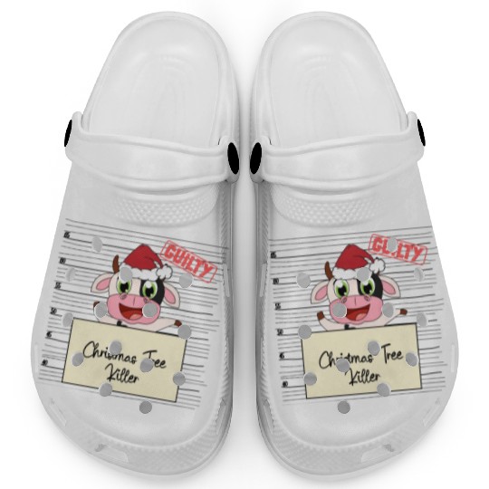 cow christmas funny prison Clogs
