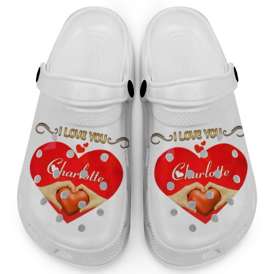 I love you Charlotte Clogs