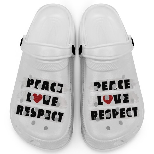 PEACE LOVE RESPECT Clogs