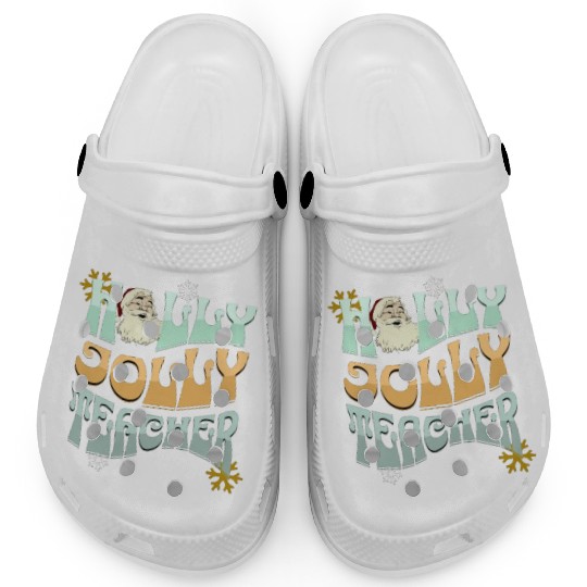 holly jolly teacher Clogs