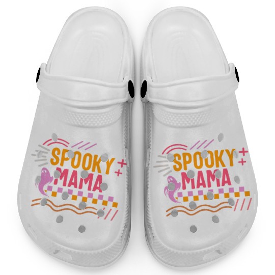 Thanksgiving Halloween Clogs, Spooky Mama Ghost