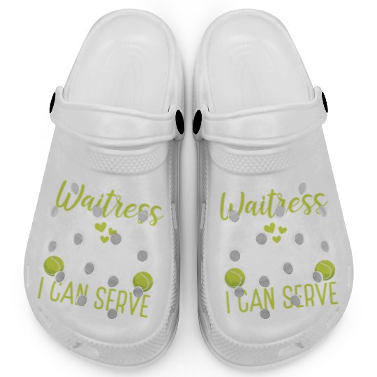Paddle Tennis Player Match Not a Waitress Serve Clogs
